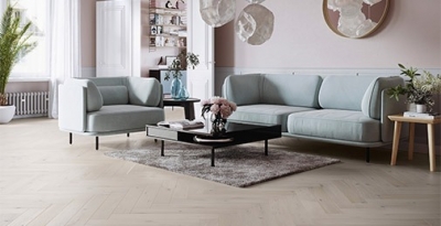 Трислоен паркет Barlinek Oak Cappuccino Herringbone