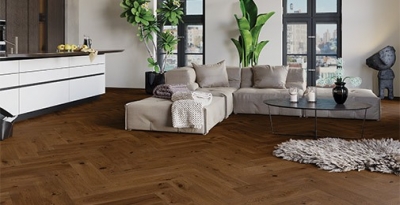 Трислоен паркет Barlinek Oak Brown Sugar Herringbone 180